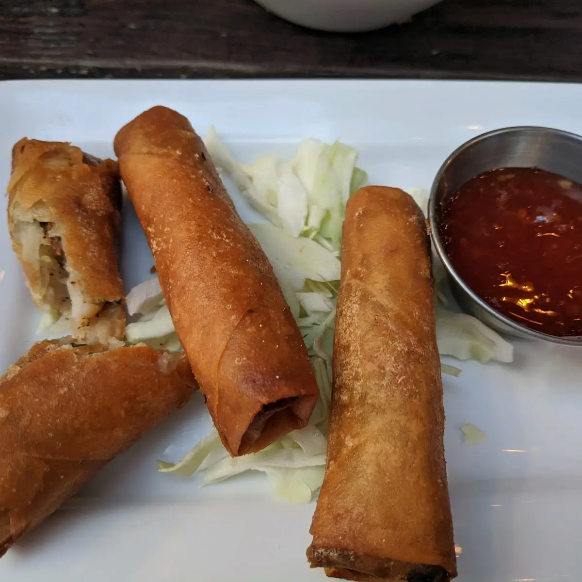 Broken and Greasy Shrimp Spring Rolls
