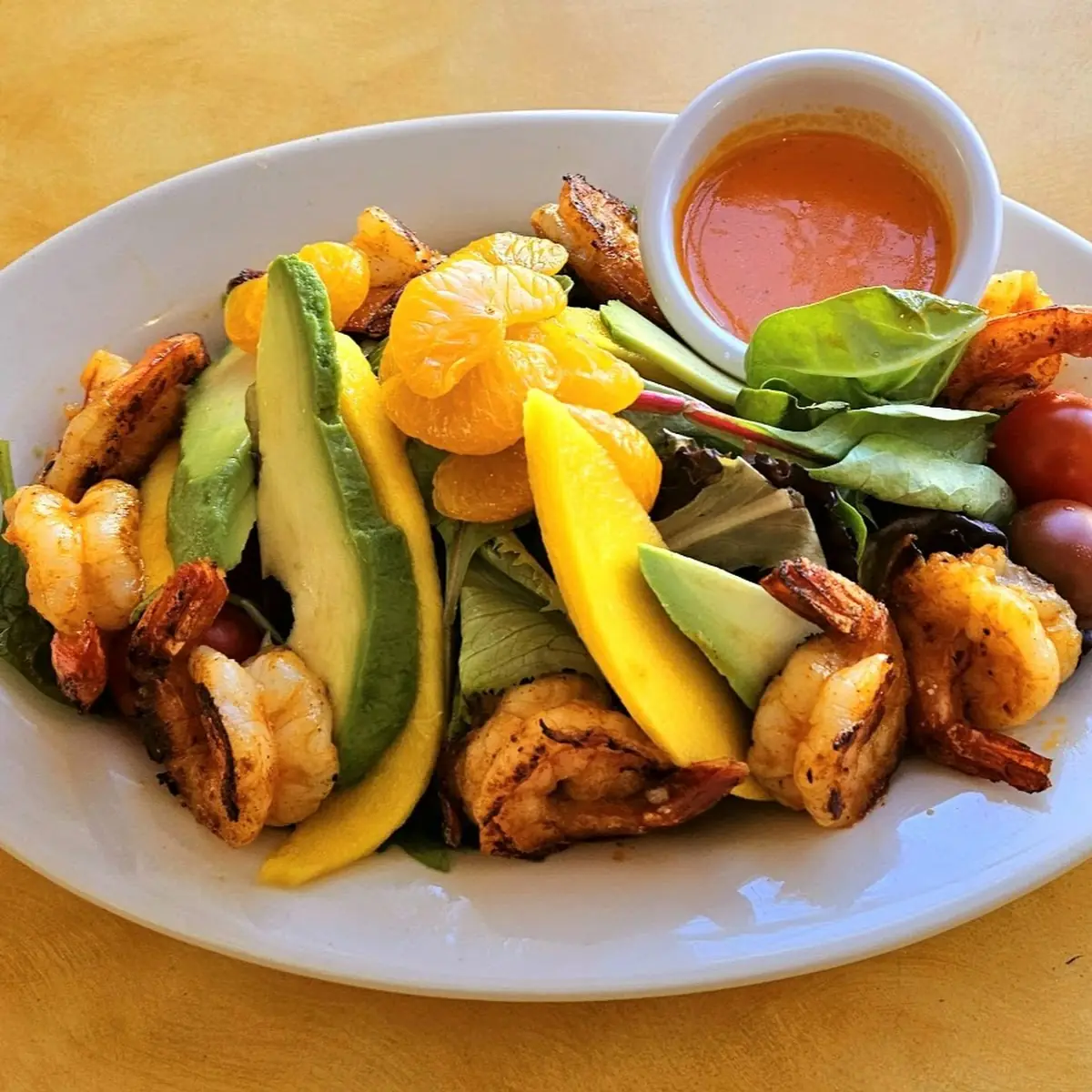 Grilled Shrimp & Avocado Salad