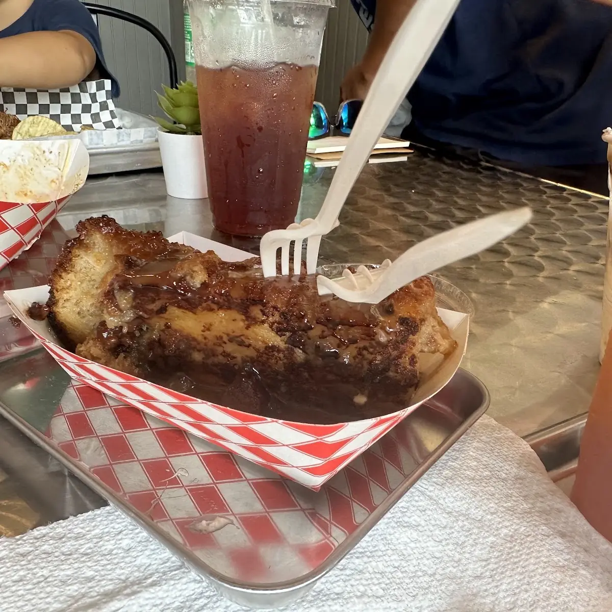White Chocolate Bacon Bread Pudding