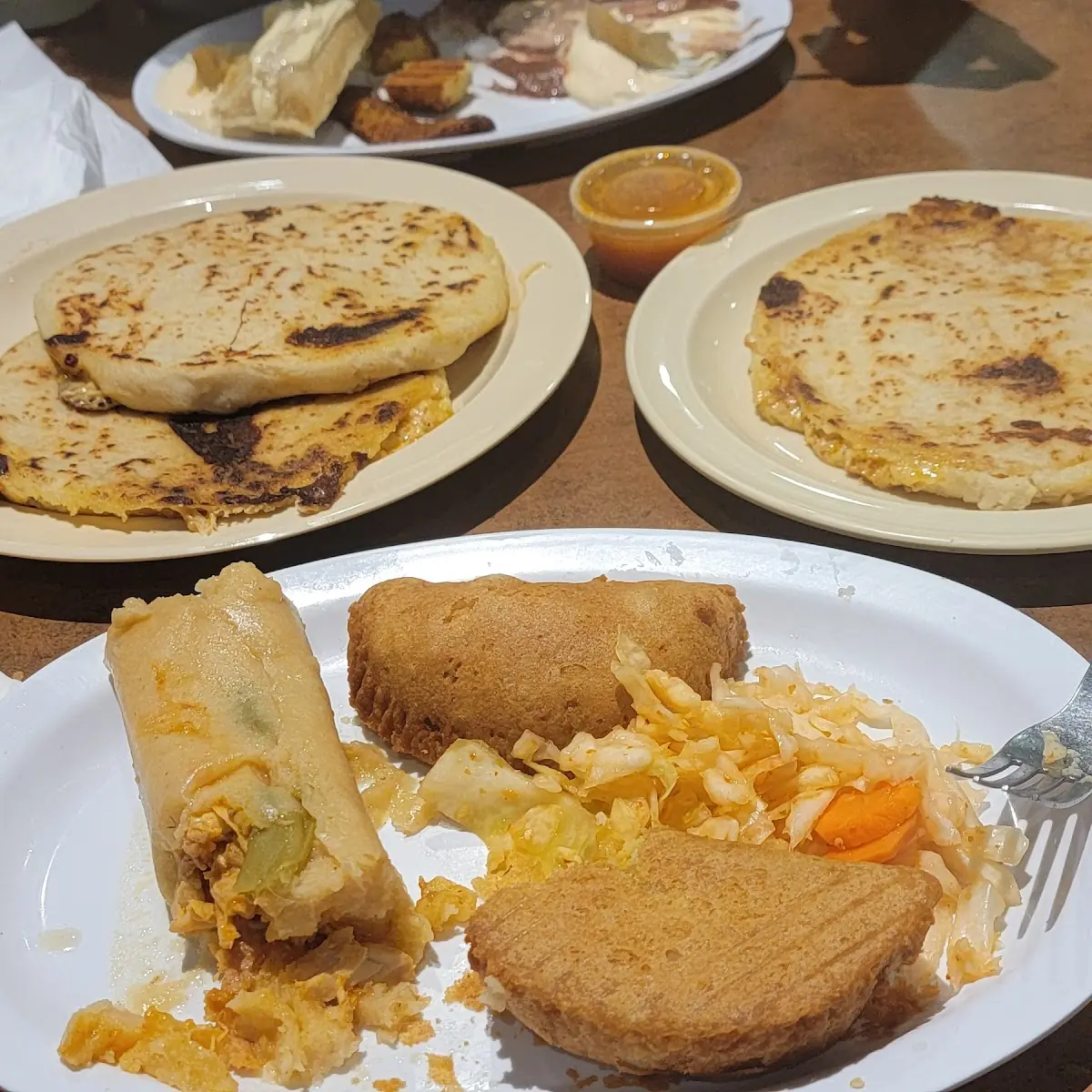 French Fries and 1 Cheese Pupusa