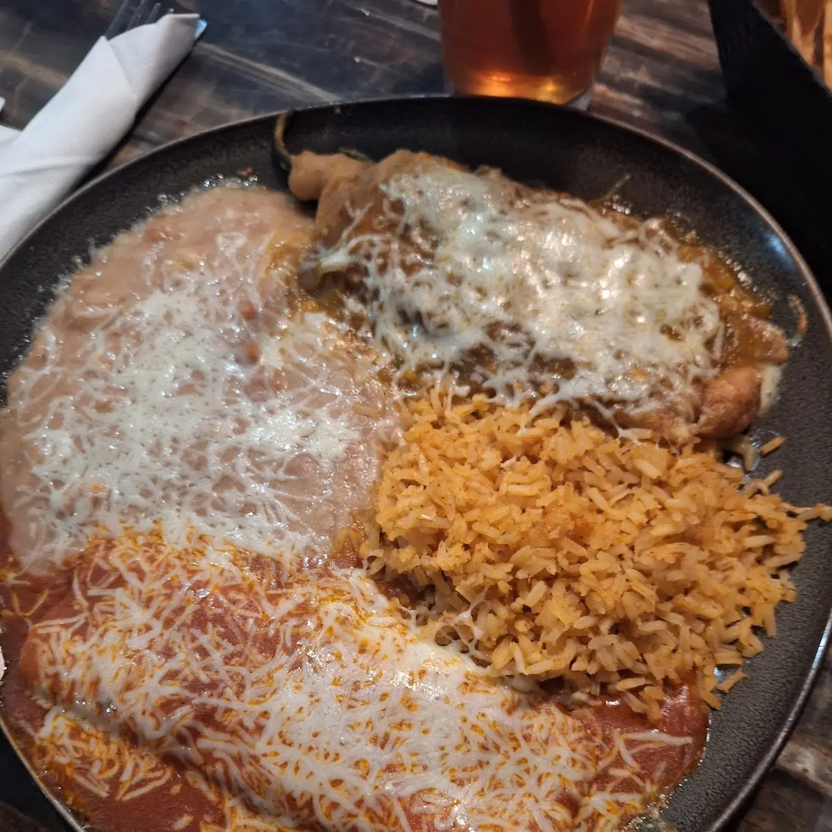 Chili Relleno and Cheese Enchilada