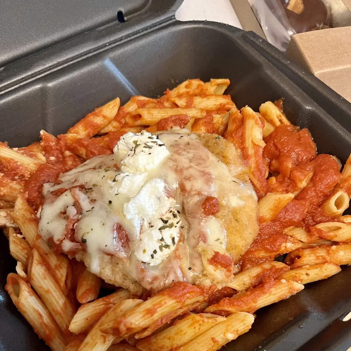 Chicken Parmesan with Penne