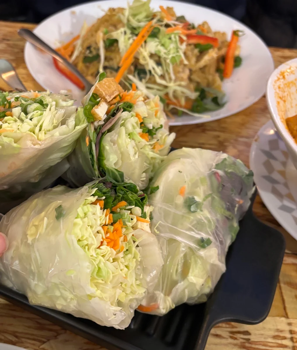 Salad Roll with Thai Peanut Sauce, Thai Town Restaurant