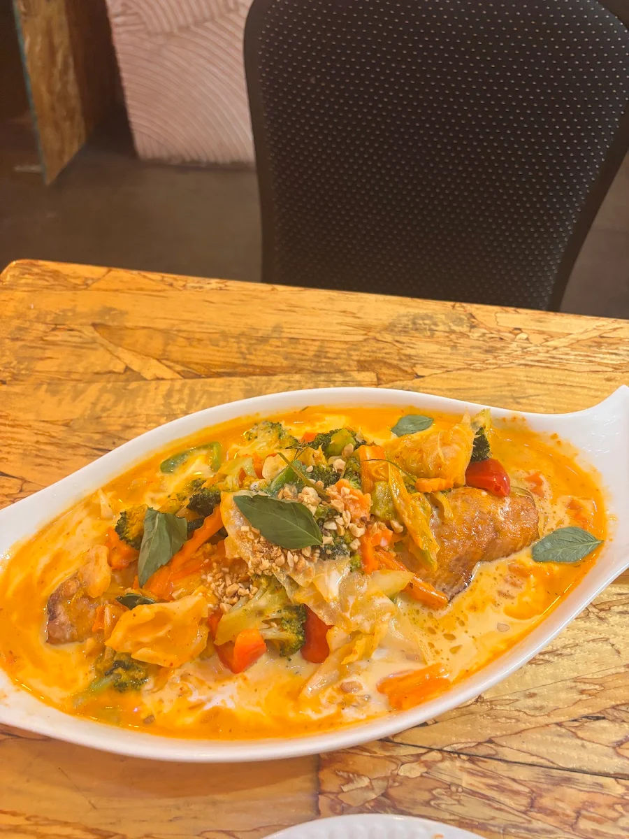Salmon Panang Curry, Thai Town Restaurant