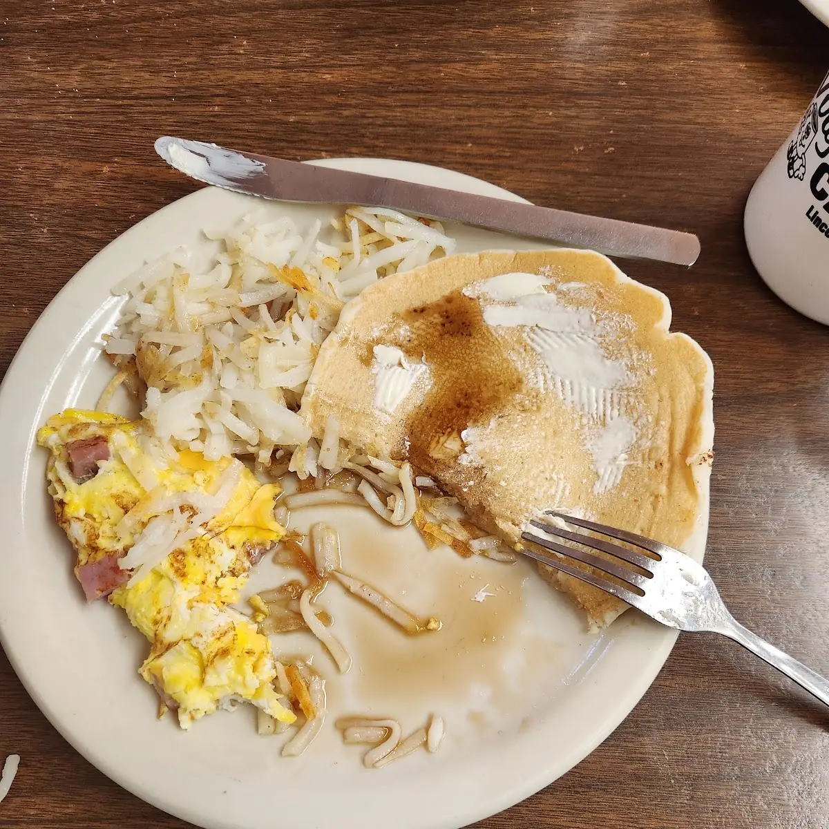 Ham and Cheese Omelette with Hash Browns