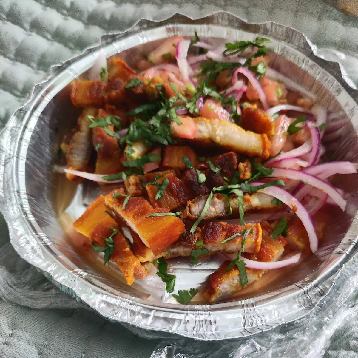 Ceviche de Chicharrón Pork Rinds Ceviche