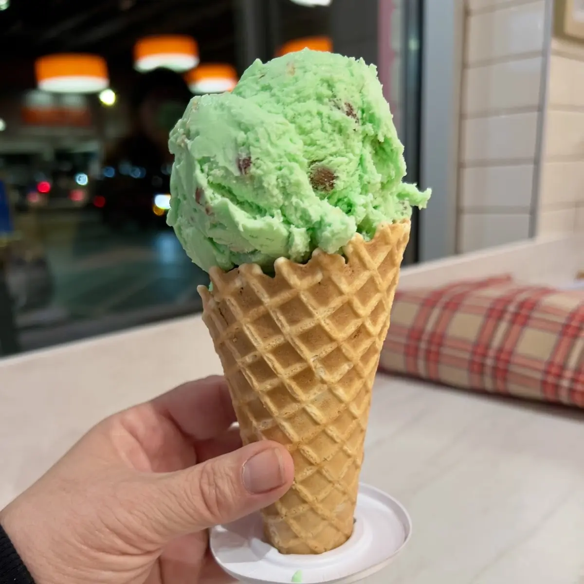 Pistachio Ice Cream Cone
