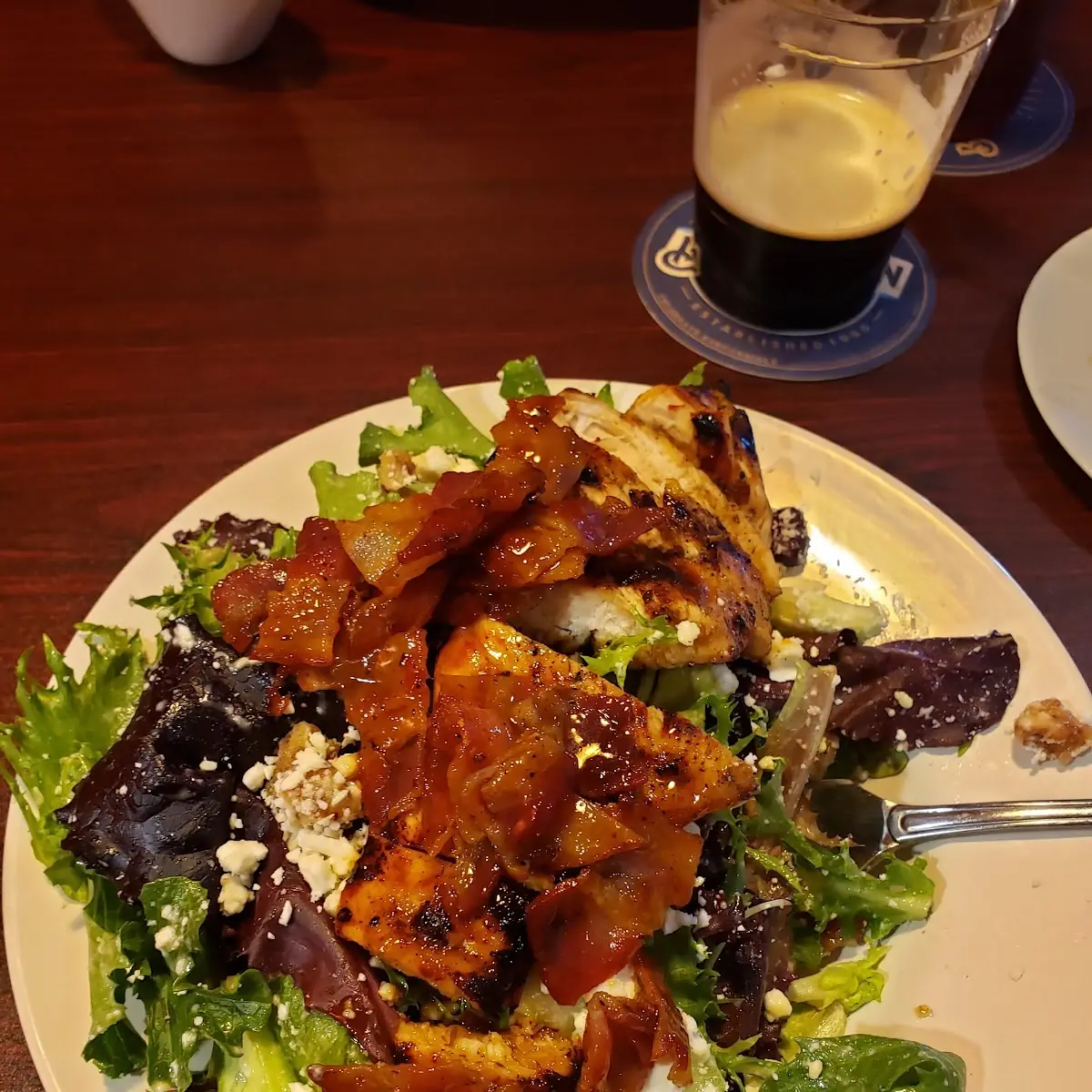 Their Salad with Jerk Bacon Added