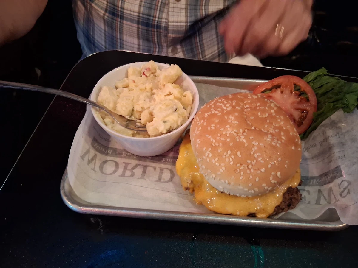Cheeseburger and Potato Salad