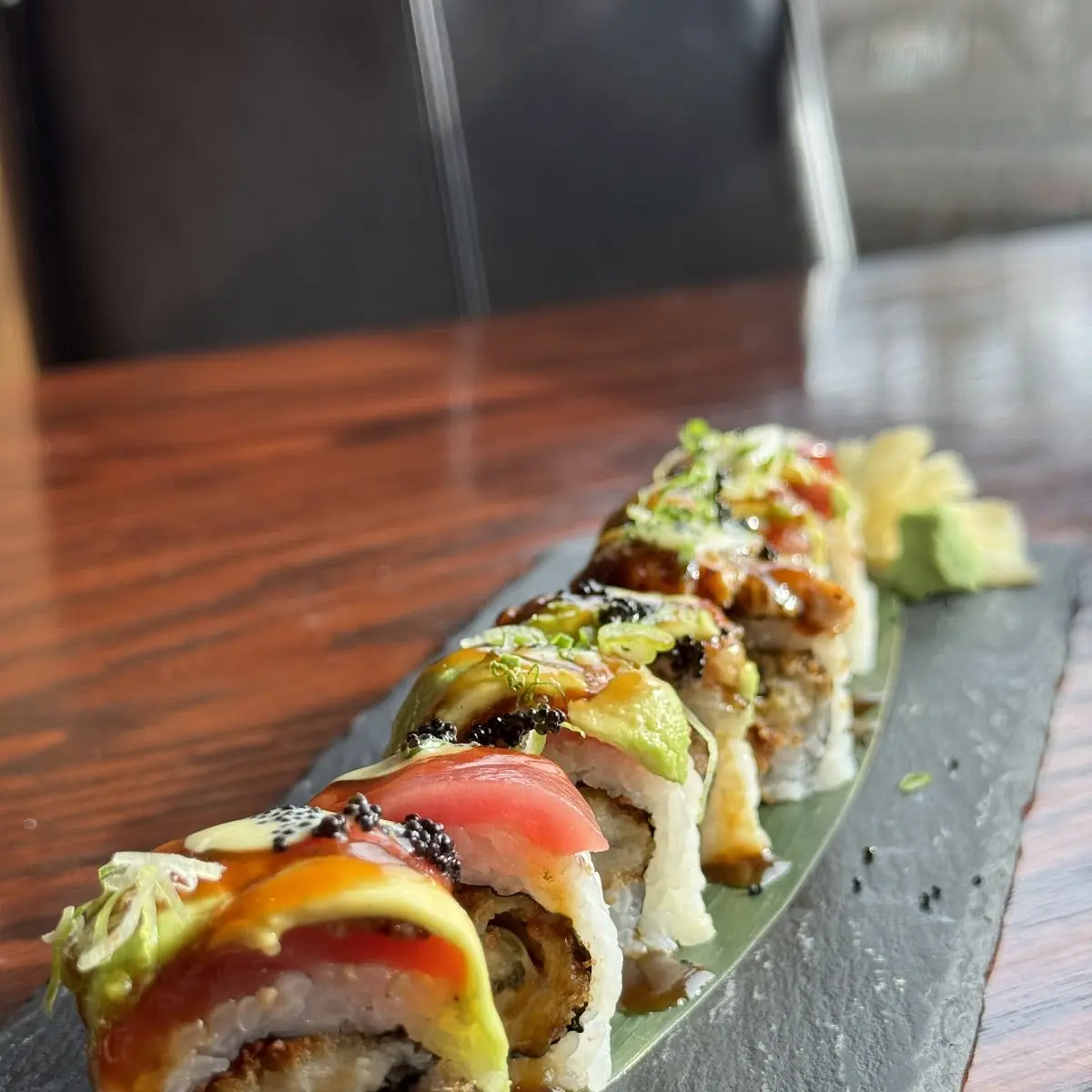 Rainbow Roll Philadelphia Roll and the Volcano Roll