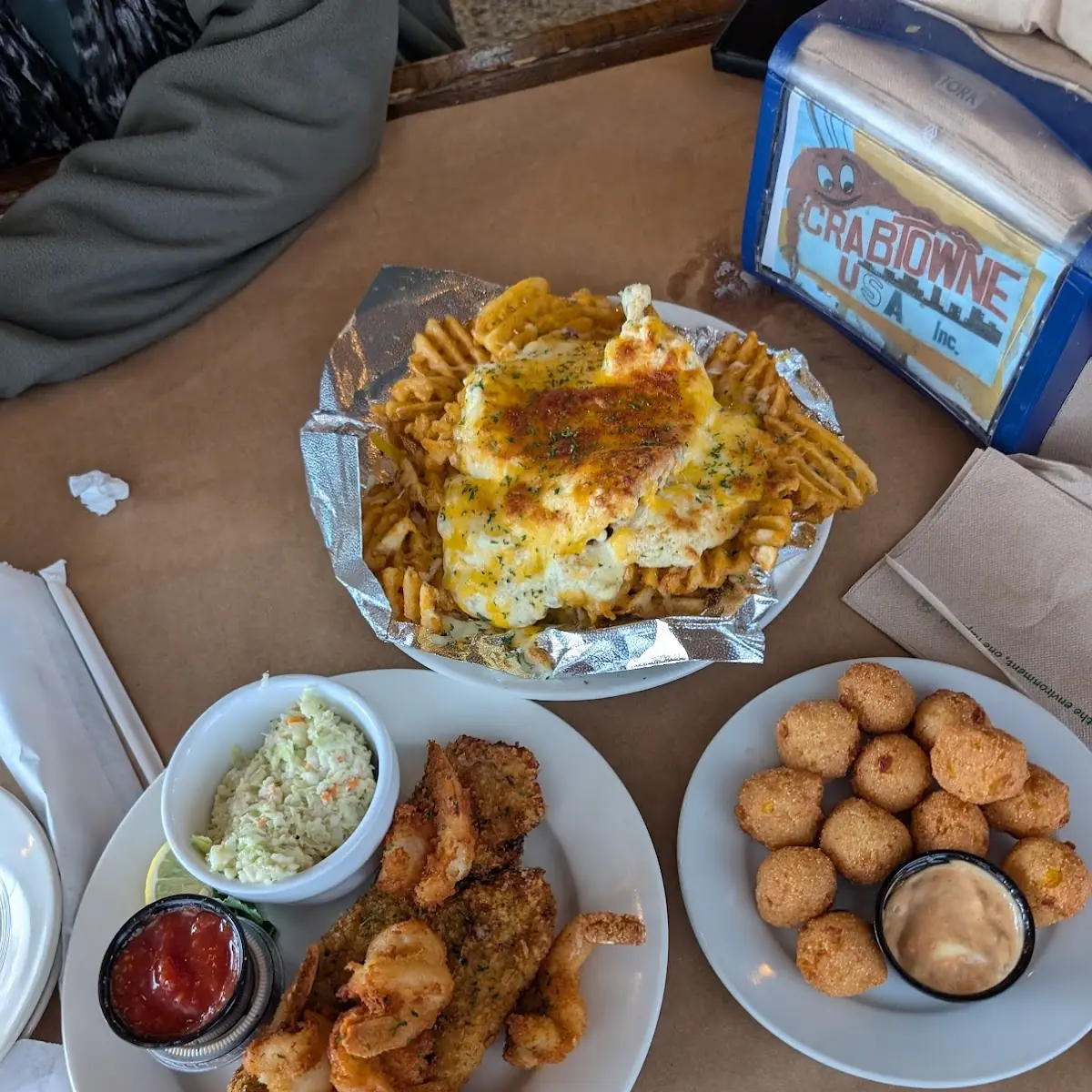 Crab Dip Waffle Fries