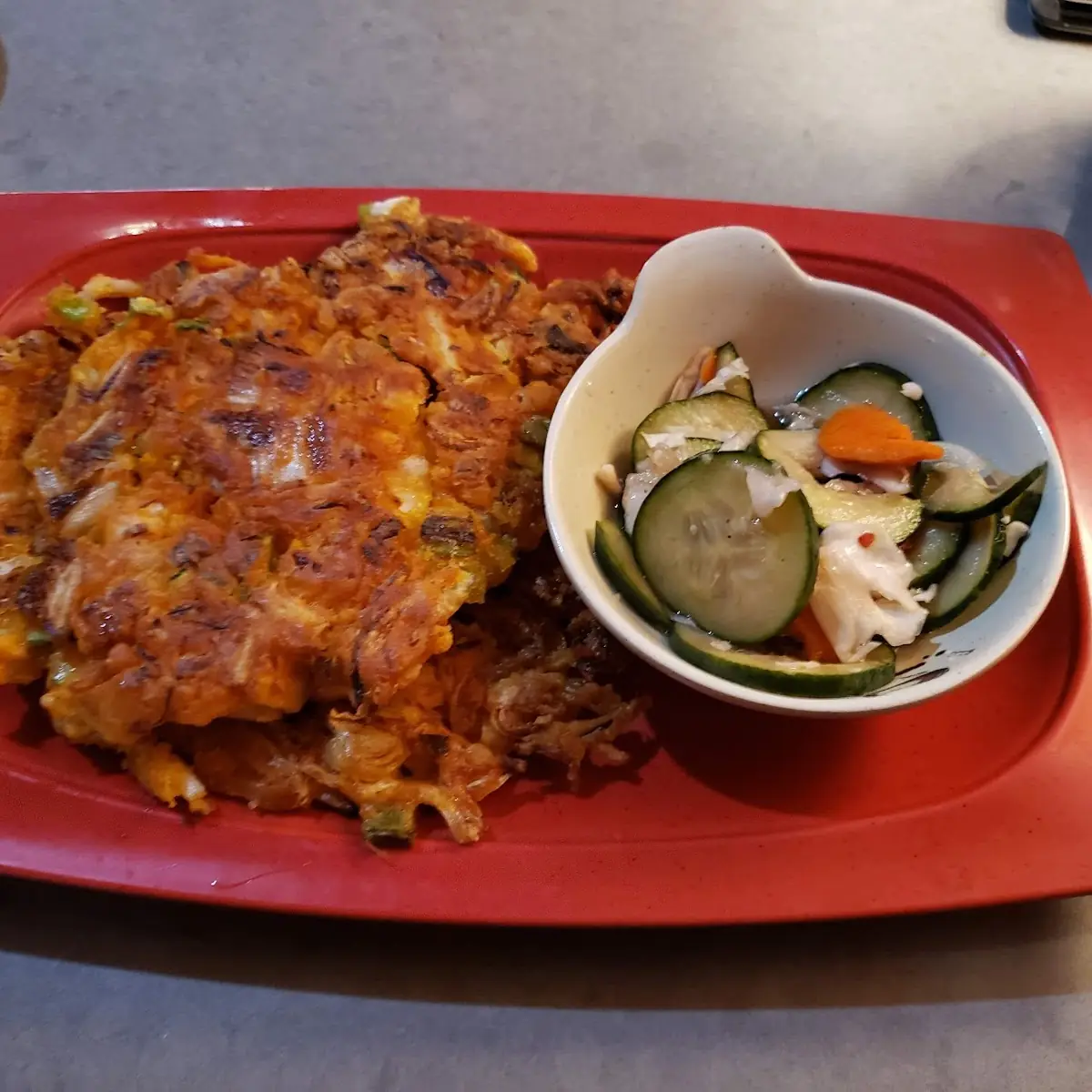 Tofu Kimchi Pancakes