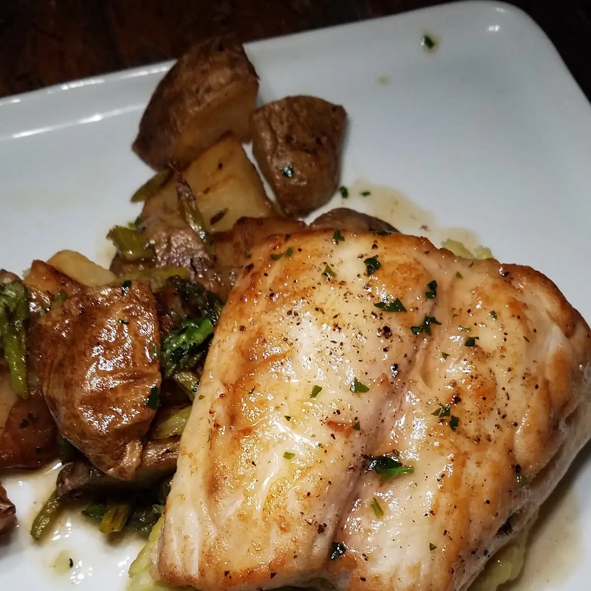 Pan Seared Wild Striped Bass