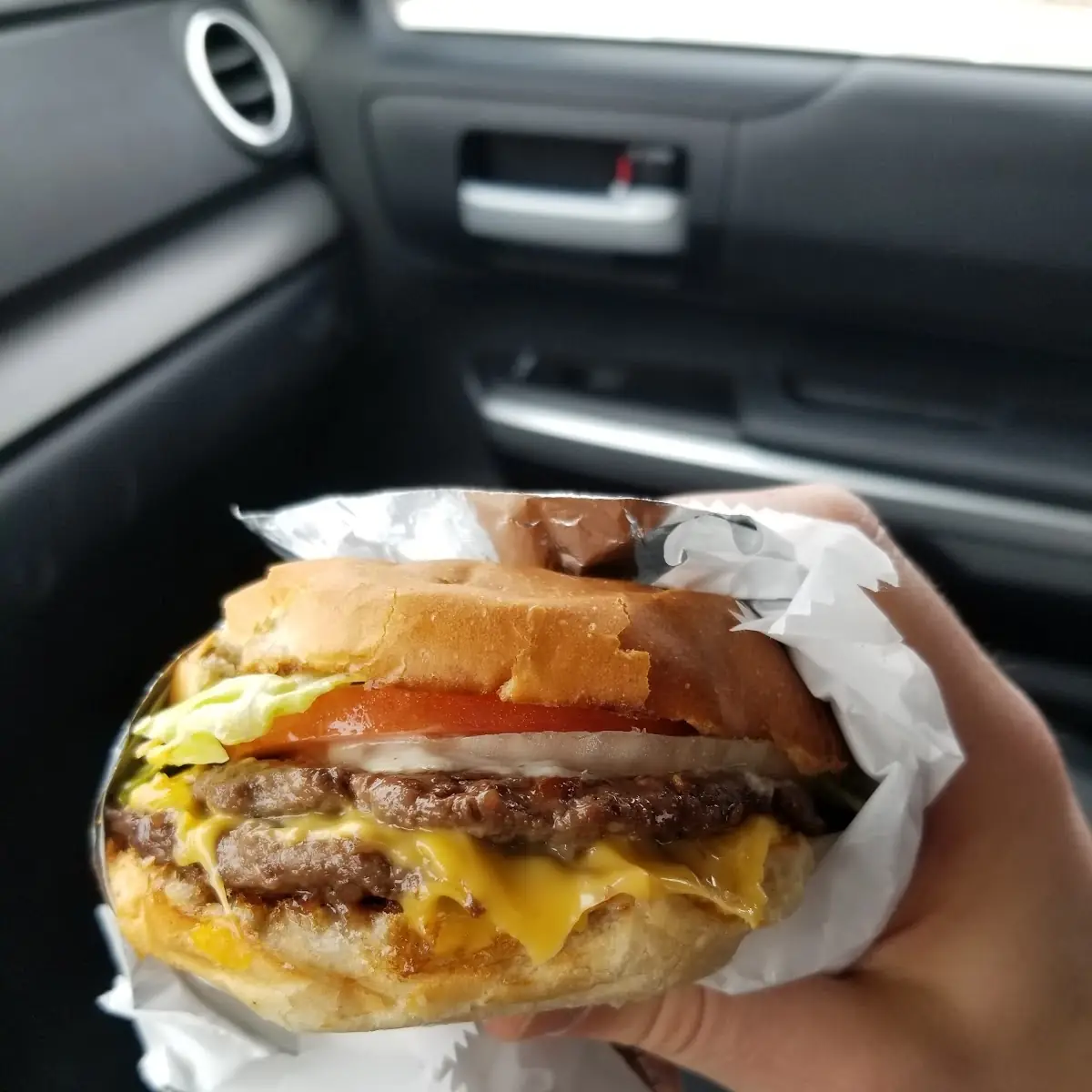 Double Cheeseburger Lettuce Tomato Onion Tartar Sauce