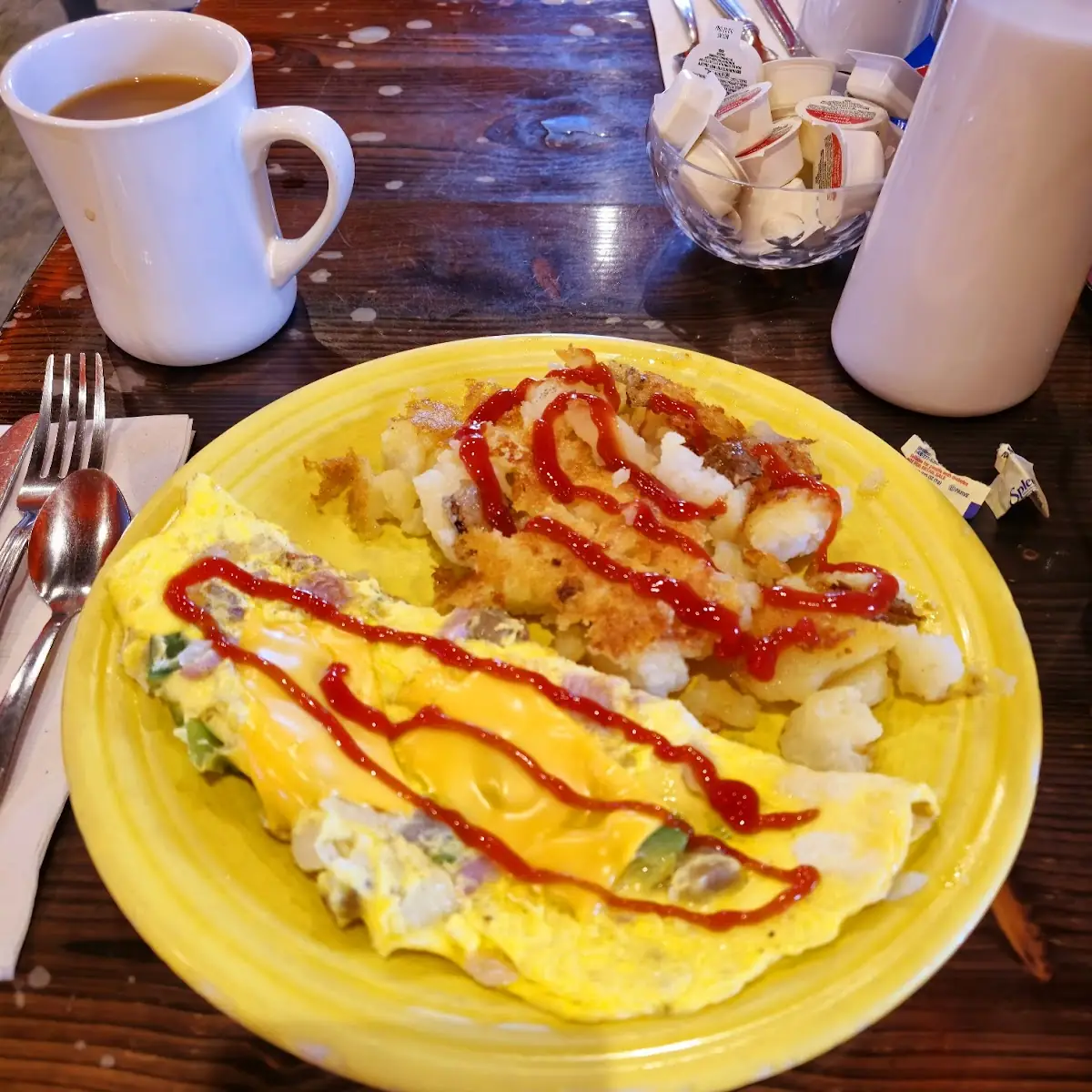 Sausage Onion Mushroom Omelette