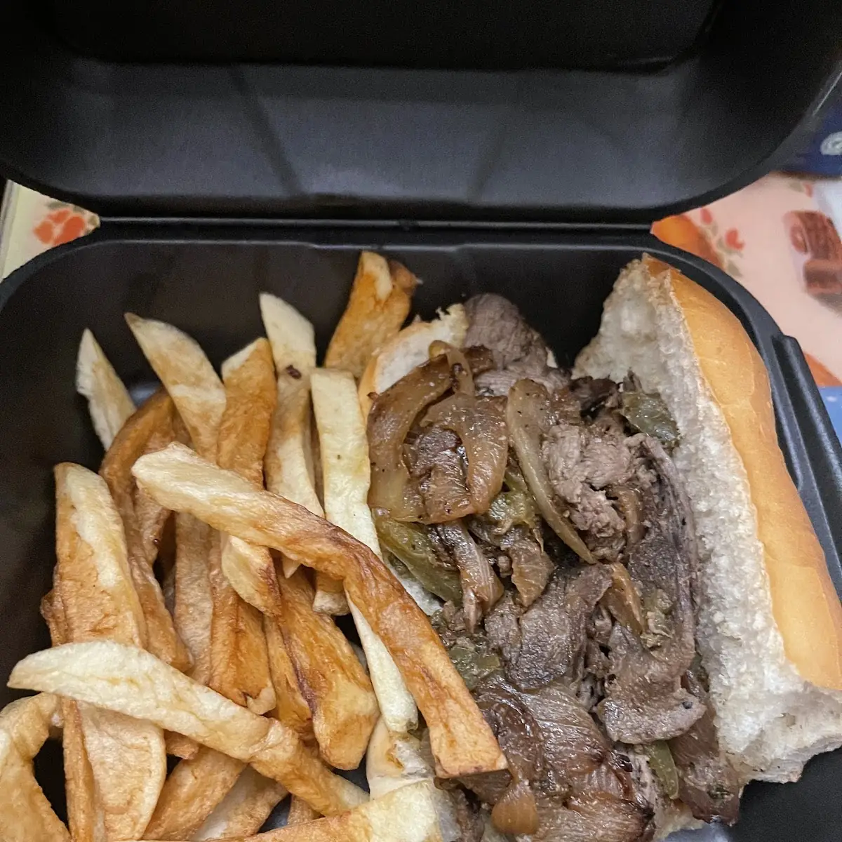 Steak Sandwich and Fries