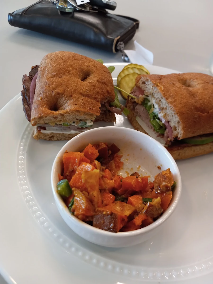 Roast Beef Sandwich with Potato Salad