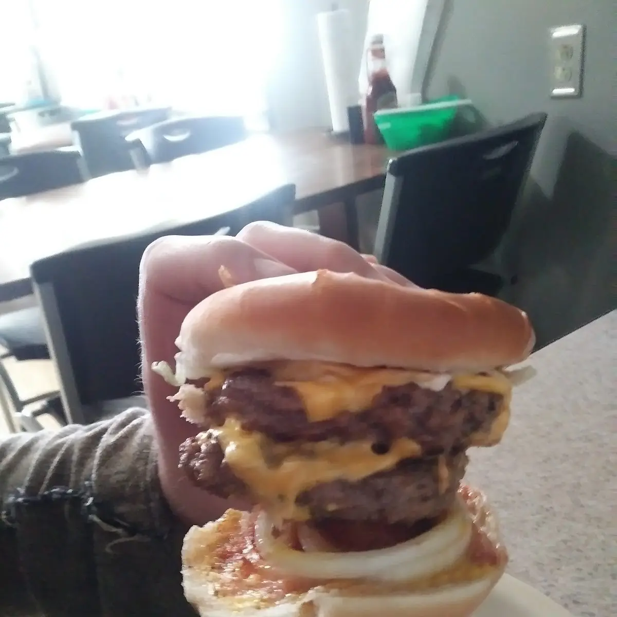 Double Cheeseburger with Everything