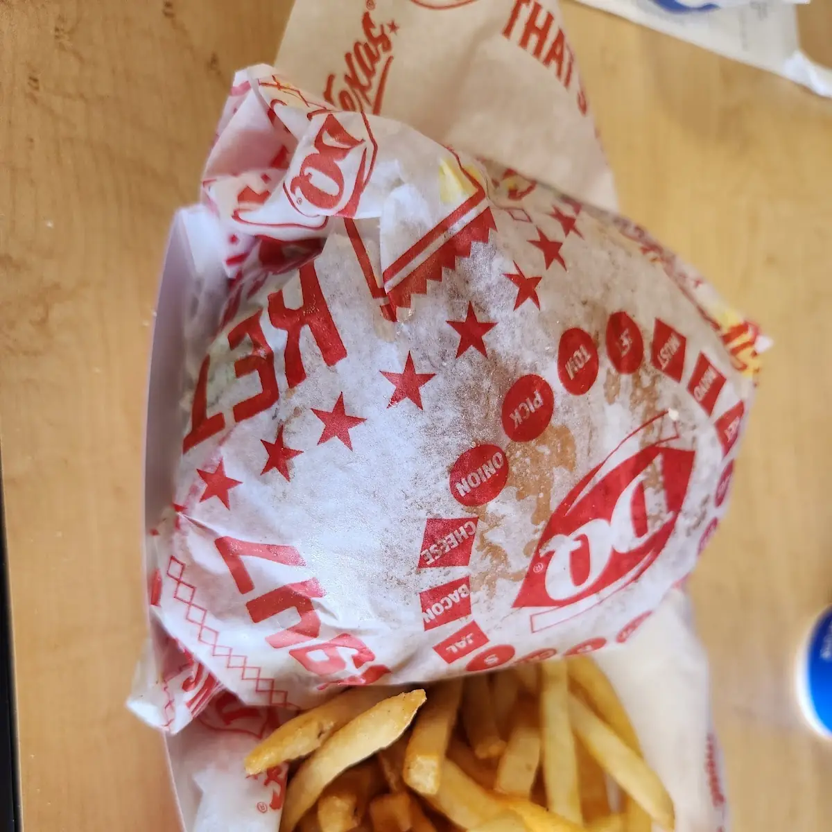 Triple Cheeseburger and Fries