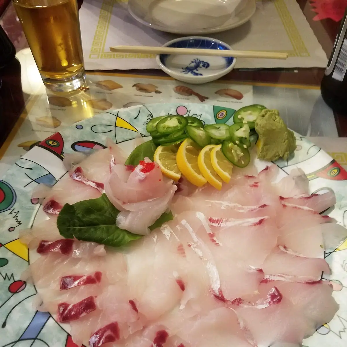 Striped Bass Sashimi with Jalapenos