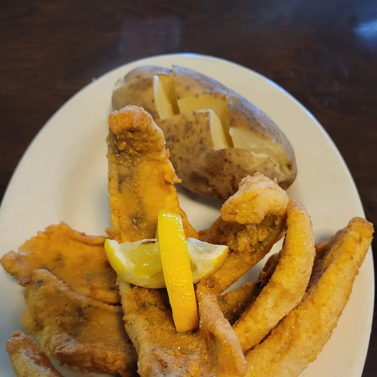 Perch and a Baked Potato