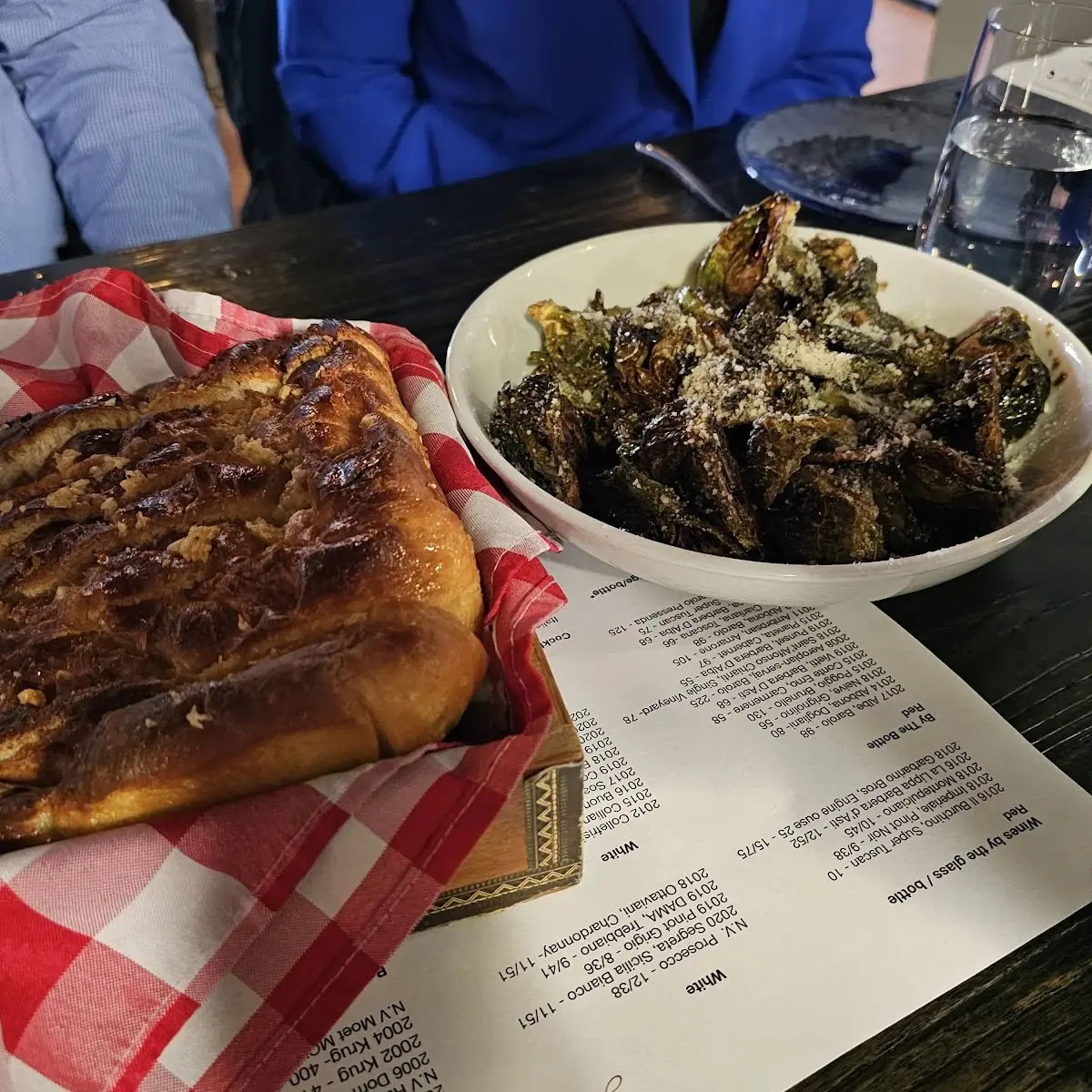 Garlic Bread and Brussel Sprouts Appetizer
