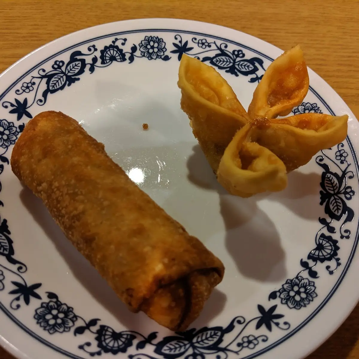 Egg Roll and Crab Wonton