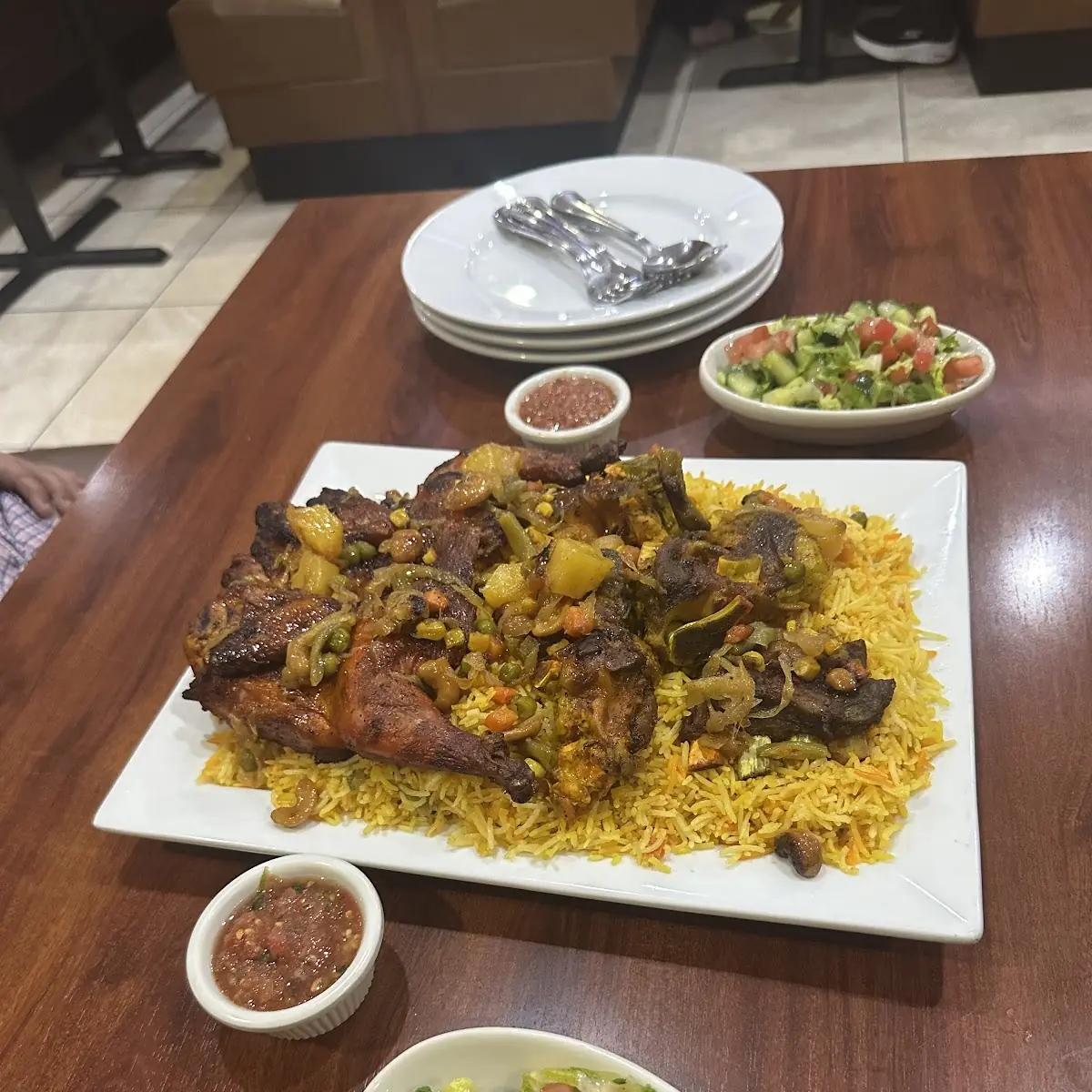 Roasted Chicken and Lamb Platter