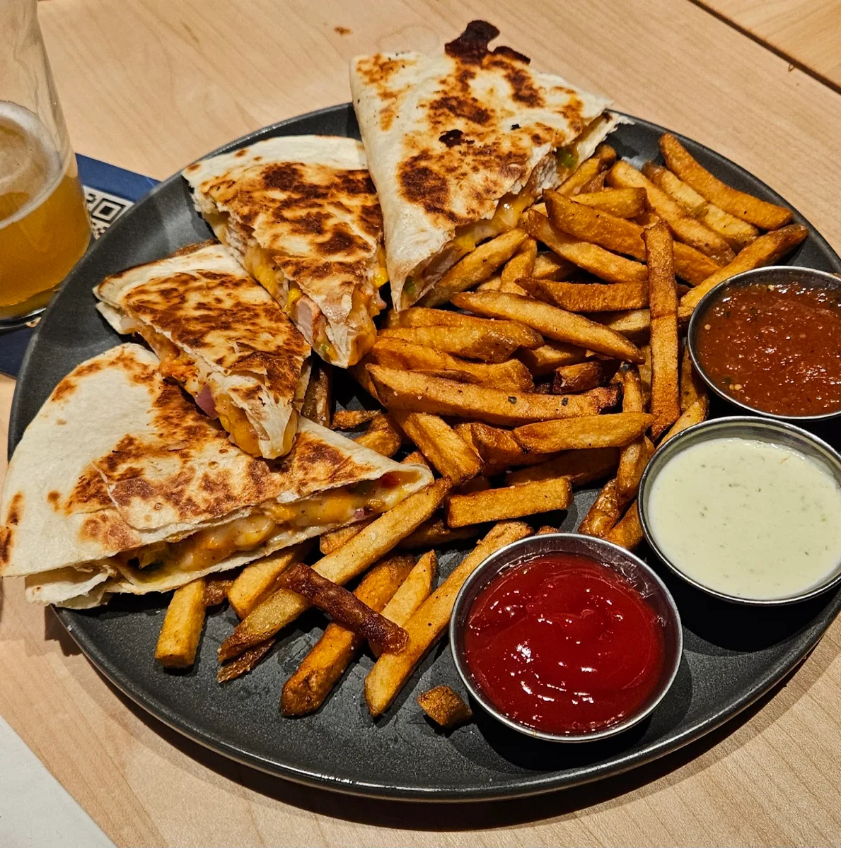 Quesadilla and Fries