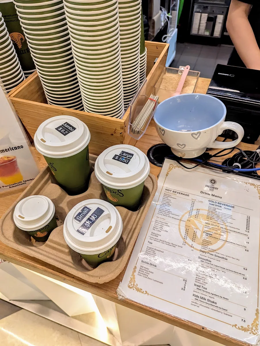 Coffee Sizes, Lumina Cafe