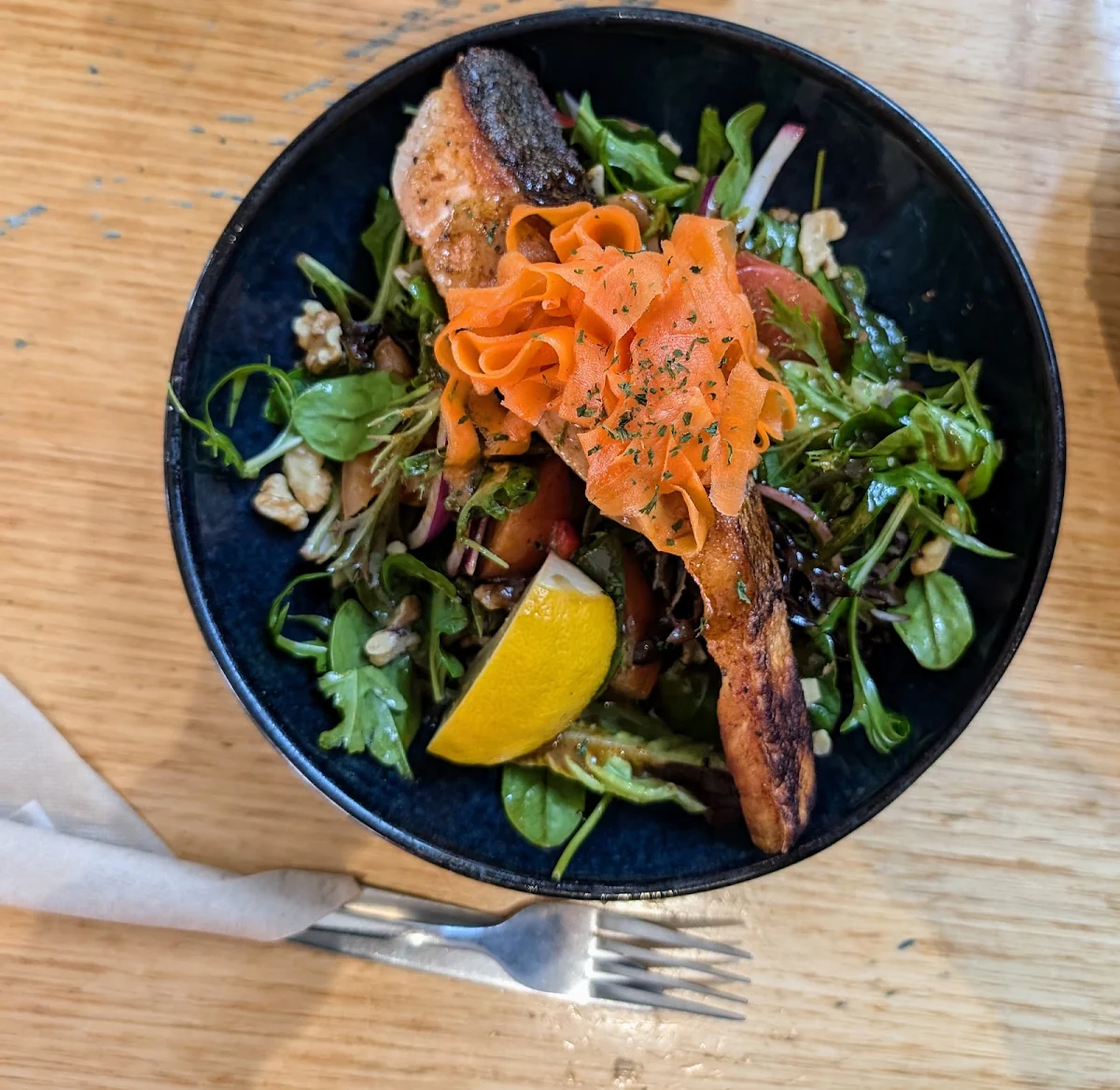 Grilled Salmon Salad, Lumina Cafe