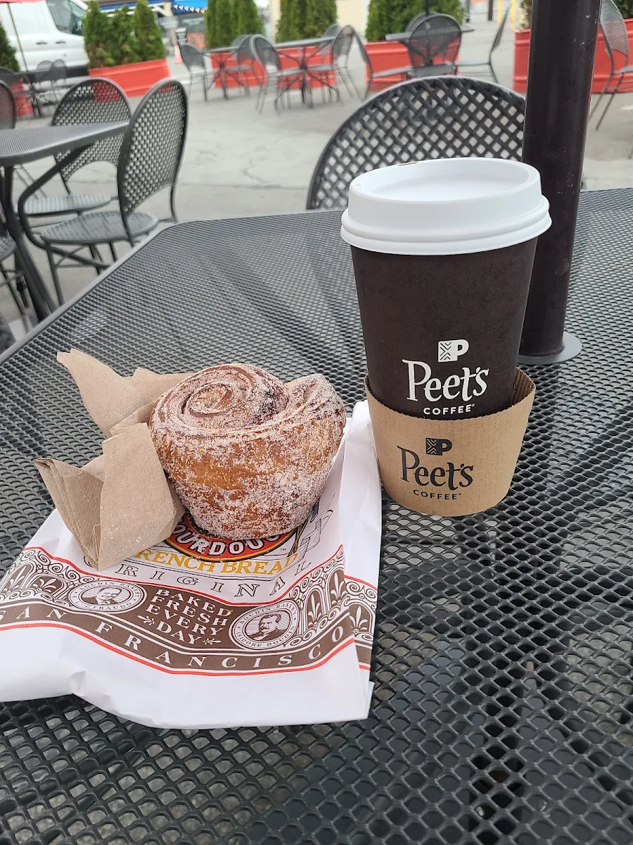 Cinnamon Bun and Vanilla Latte