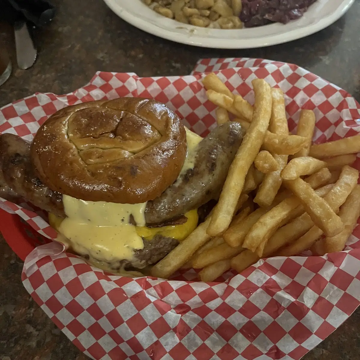 Chuck Wagon Burger and Fries