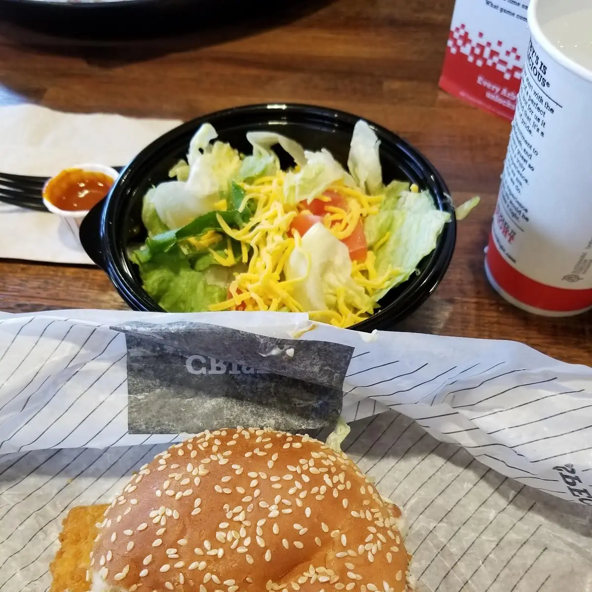 Fish Sandwich with Side Salad