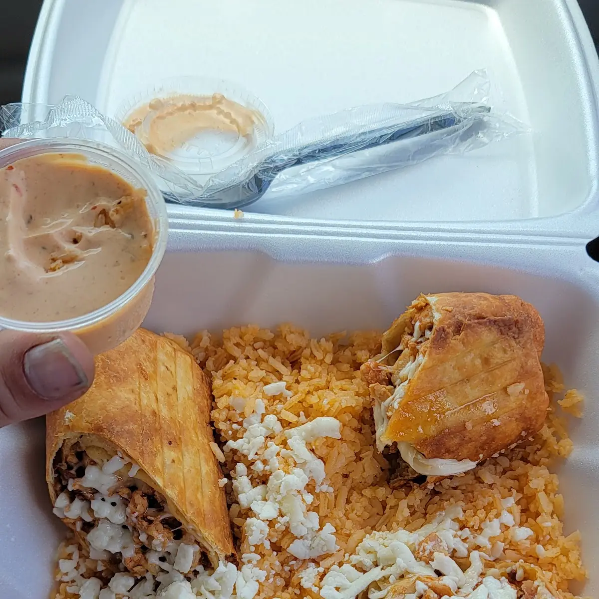 36 with Chicken on Rice with Chipotle Sauce