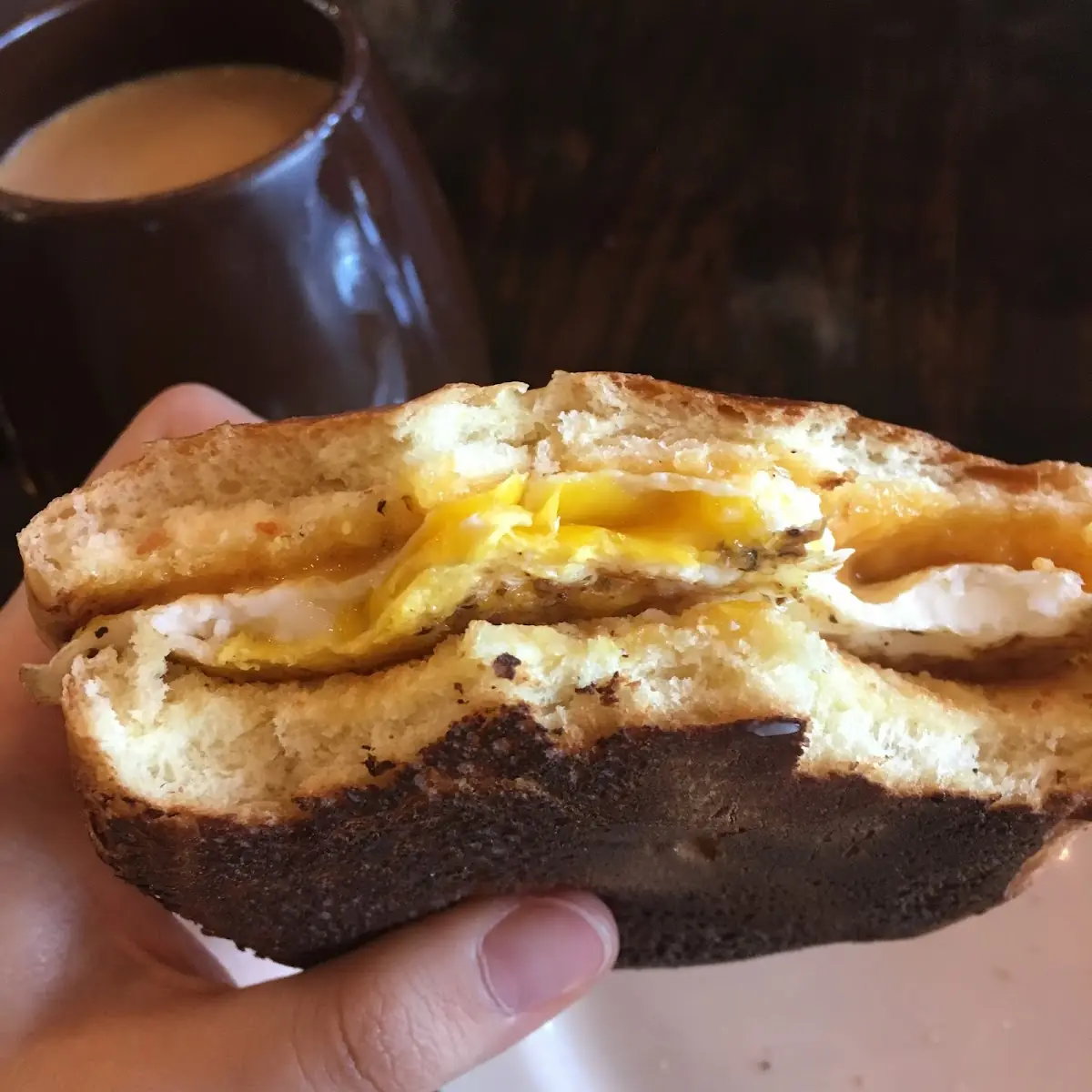 Egg and Cheese Sandwich Breakfast