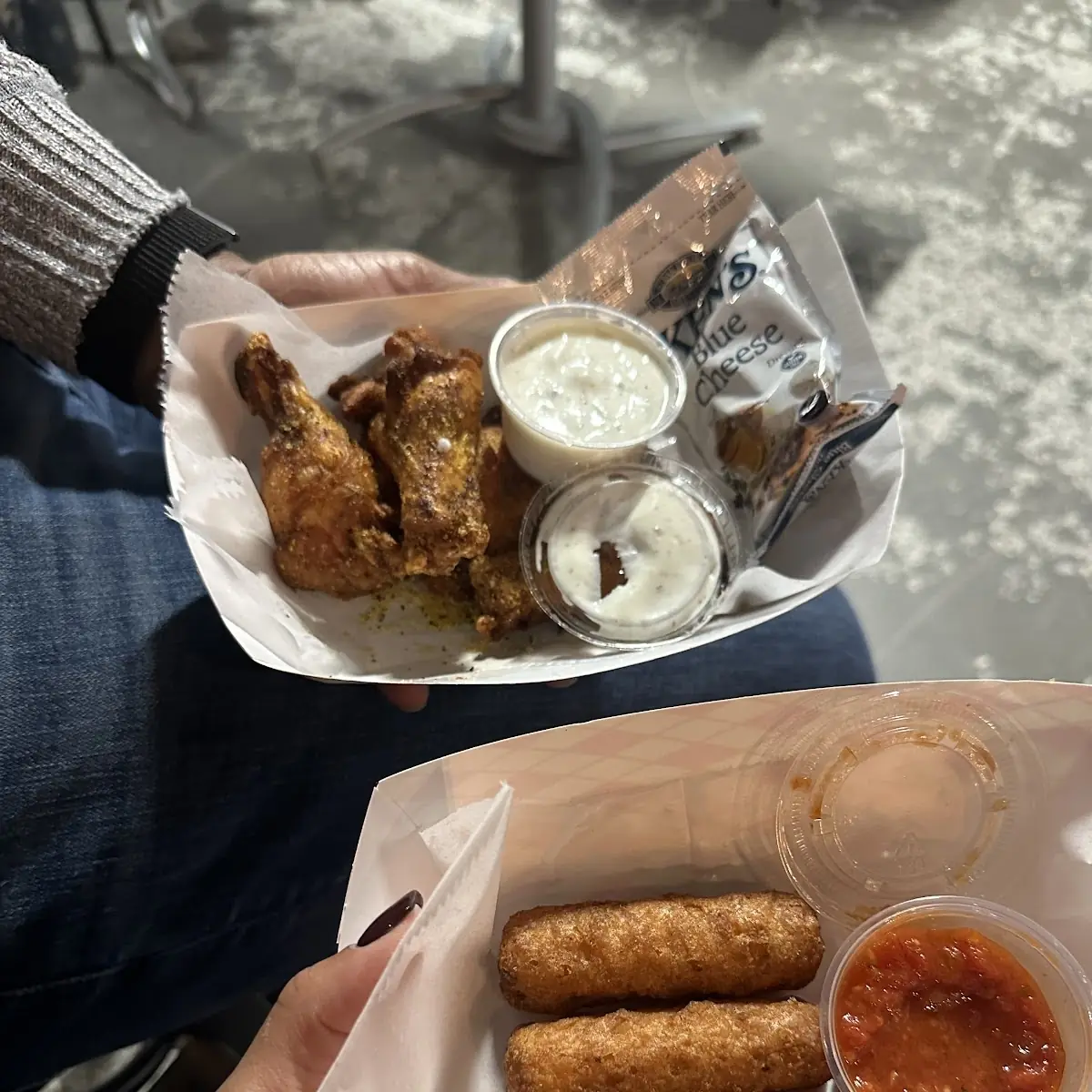 Wings and Mozzarella Sticks