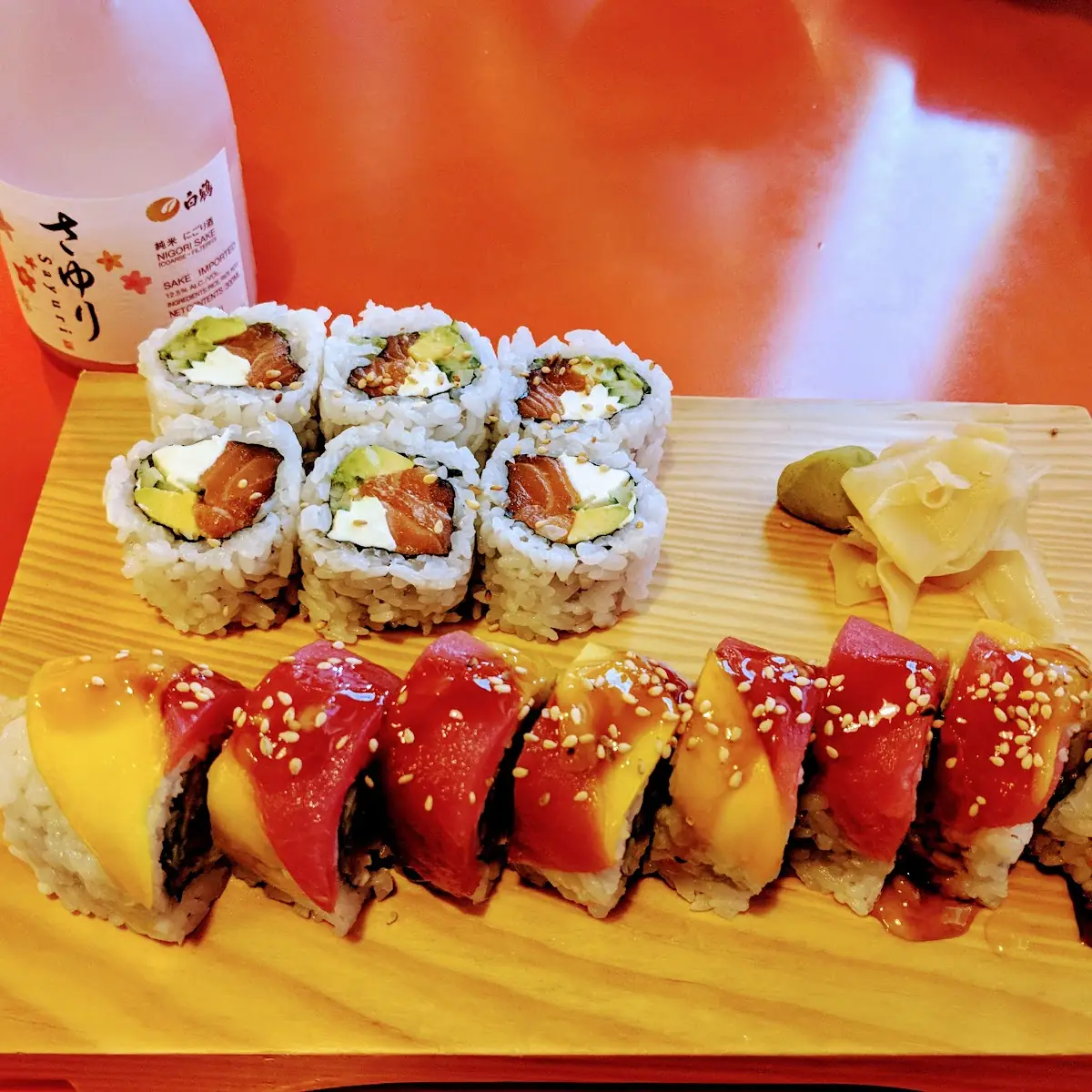 Philadelphia Roll and Mango Paradise Roll