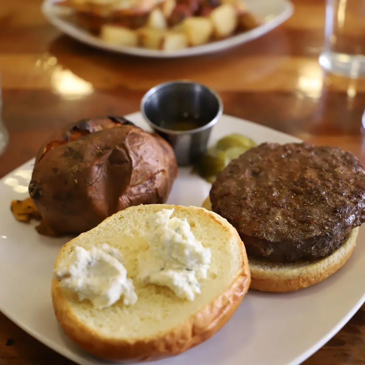 Buffalo Burger with Sweet Potato