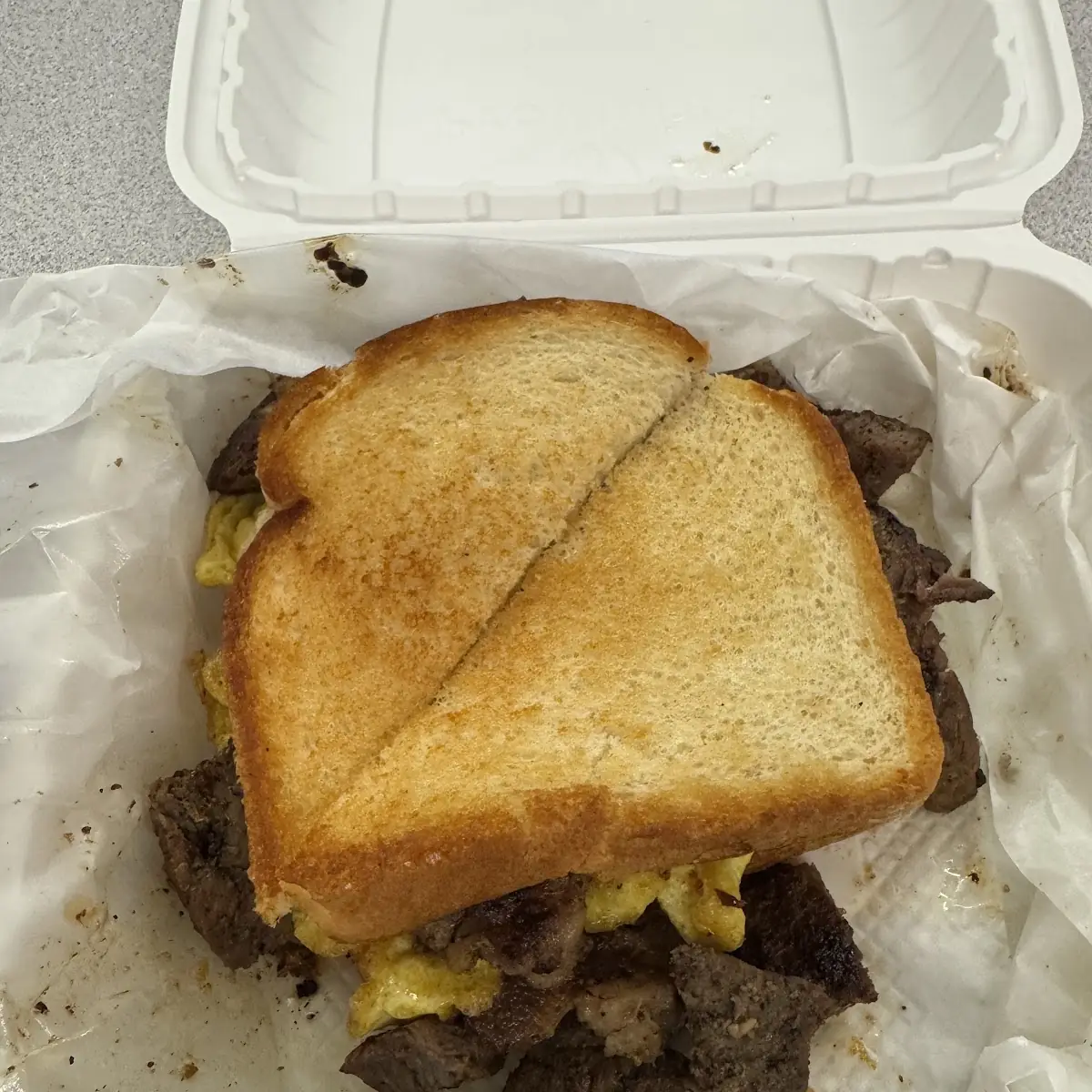 Sand Steak Egg & Cheese