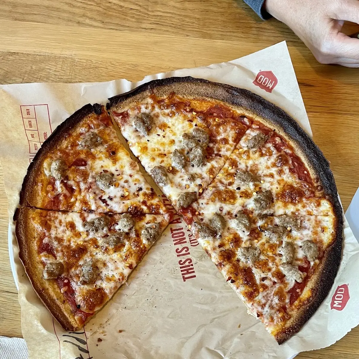 Cheese and Sausage Pizza