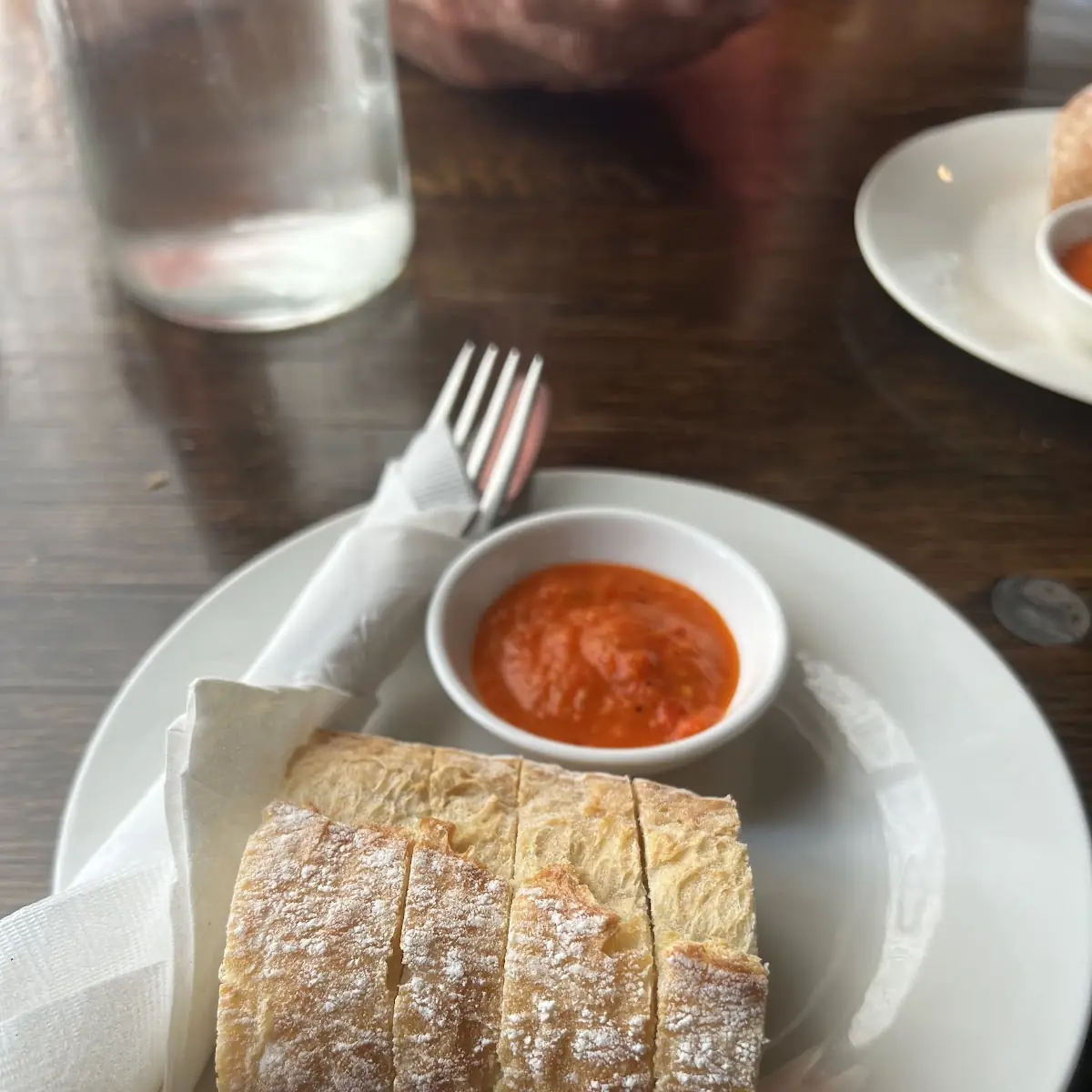 Ciabatta Bread with Dipping Sauce