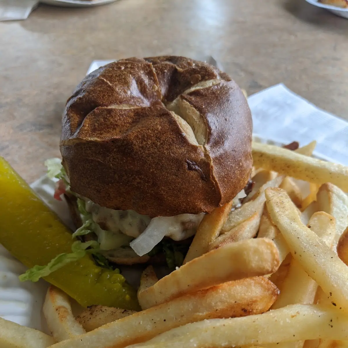 Impossible Burger and Fries
