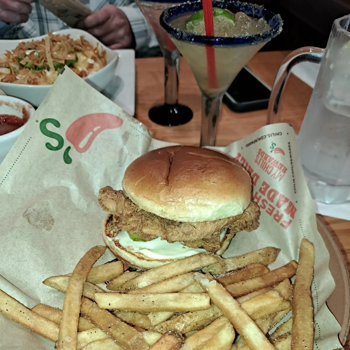 Chicken Sandwich and Fries