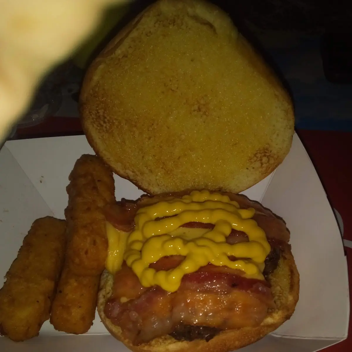 Bacon Cheeseburger and Mozzarella Sticks