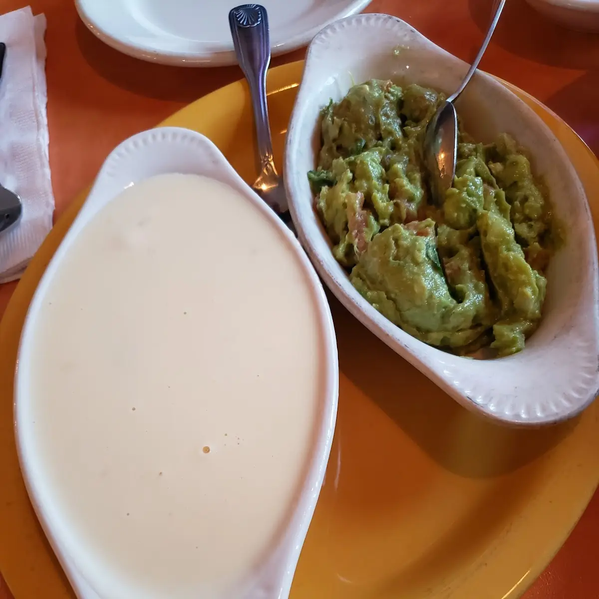 Queso Dip and Guacamole