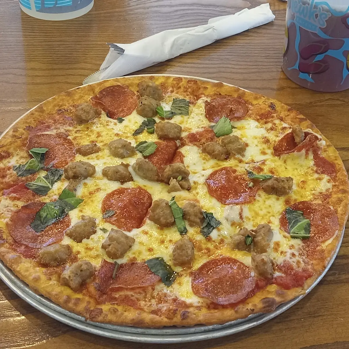 Pepperoni and Sausage Pizza