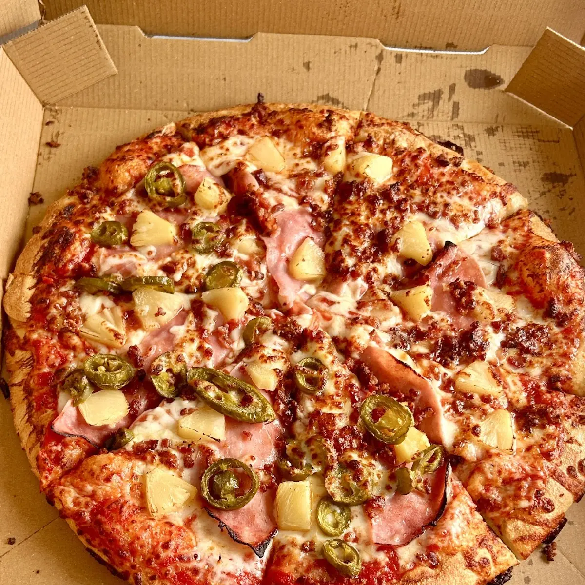 Hawaiian Pizza with Jalepenos