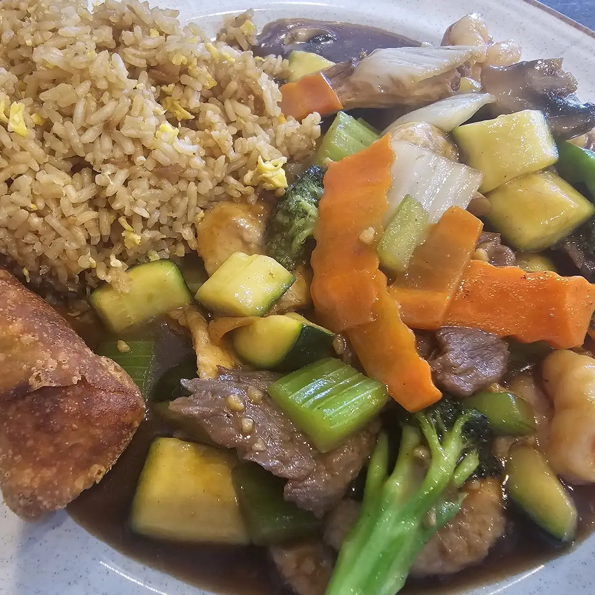 Triple Delight in Garlic Sauce