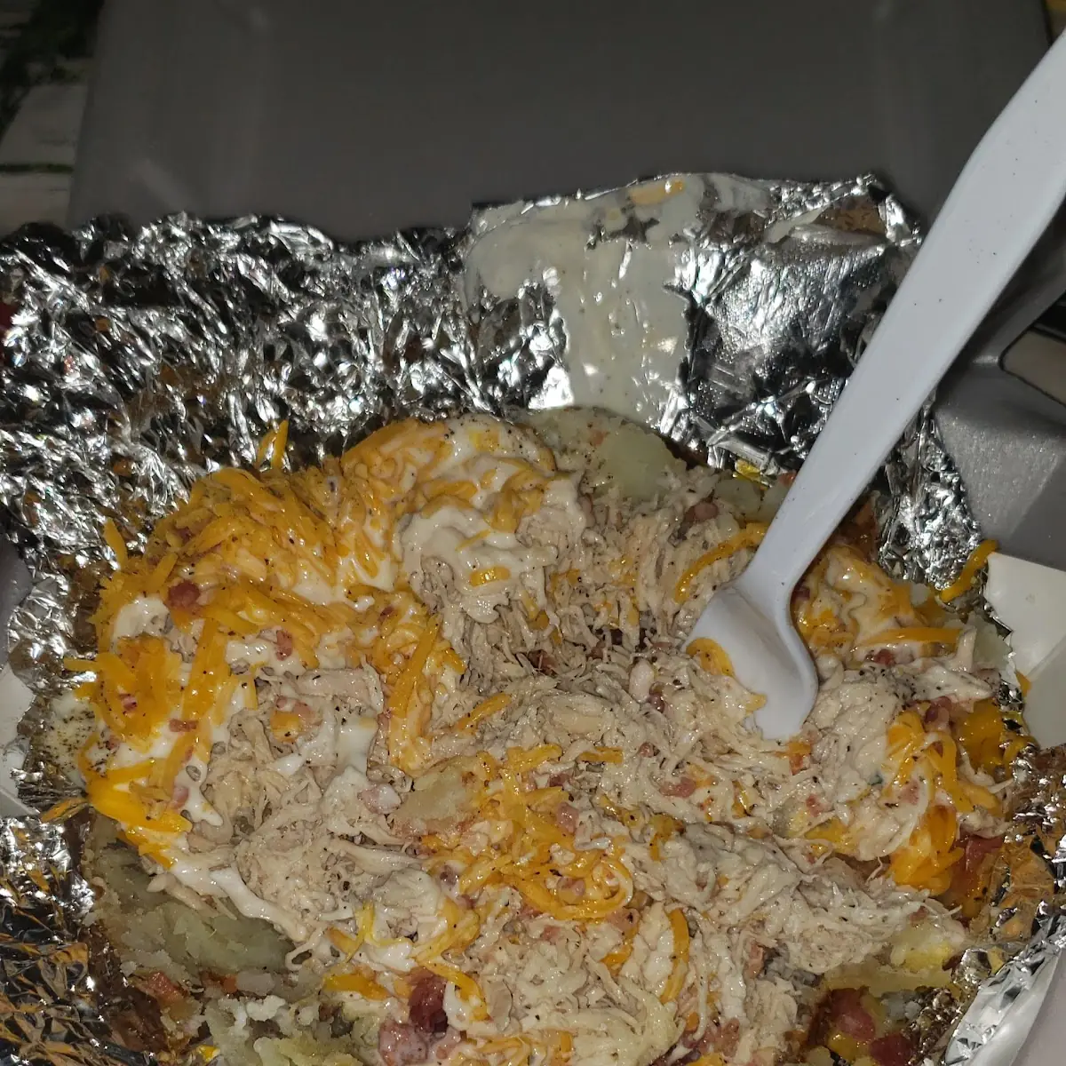Bacon Chicken Ranch Baked Potato